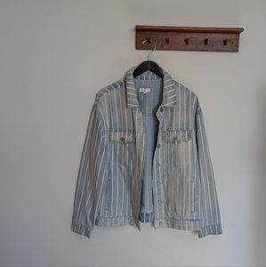 [Ivy + Main] Striped Jean Jacket